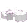 Set aus 8-teiligen Gartensofas und Kissen Kunstrattan schwarz von , Gartensets - Ref: Foro24-3273002, Preis: 556,89 €, Rabatt: %