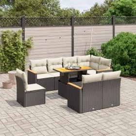 8-piece garden sofa set with black synthetic rattan cushions by , Garden sets - Ref: Foro24-3273170, Price: 585,01 €, Discoun...