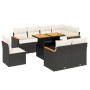 8-piece garden sofa set with black synthetic rattan cushions by , Garden sets - Ref: Foro24-3273170, Price: 554,62 €, Discoun...