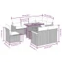 Set aus 8-teiligen Gartensofas und Kissen Kunstrattan schwarz von , Gartensets - Ref: Foro24-3273170, Preis: 585,01 €, Rabatt: %
