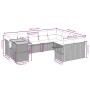 Set Gartensofas 10 Stück Kissen synthetisches Rattan schwarz von , Gartensets - Ref: Foro24-3271916, Preis: 662,86 €, Rabatt: %