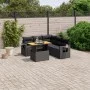 Set de sofás de jardín 6 piezas y cojines ratán sintético negro de , Conjuntos de jardín - Ref: Foro24-3271748, Precio: 446,8...