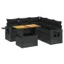 Set de sofás de jardín 6 piezas y cojines ratán sintético negro de , Conjuntos de jardín - Ref: Foro24-3271748, Precio: 446,8...