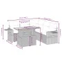 Set aus 6-teiligen Gartensofas und Kissen Kunstrattan schwarz von , Gartensets - Ref: Foro24-3271748, Preis: 448,78 €, Rabatt: %