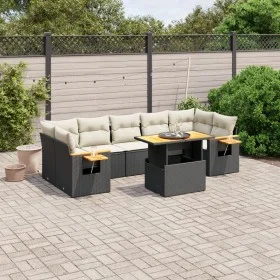 8-piece garden sofa set with black synthetic rattan cushions by , Garden sets - Ref: Foro24-3271665, Price: 539,90 €, Discoun...