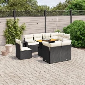 8-piece garden sofa set with black synthetic rattan cushions by , Garden sets - Ref: Foro24-3271847, Price: 604,54 €, Discoun...