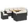 8-piece garden sofa set with black synthetic rattan cushions by , Garden sets - Ref: Foro24-3271847, Price: 604,54 €, Discoun...