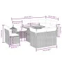8-piece garden sofa set with black synthetic rattan cushions by , Garden sets - Ref: Foro24-3271847, Price: 604,54 €, Discoun...