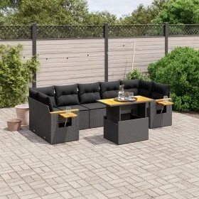 8-piece garden sofa set with black synthetic rattan cushions by , Garden sets - Ref: Foro24-3273428, Price: 600,81 €, Discoun...