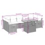 8-piece garden sofa set with black synthetic rattan cushions by , Garden sets - Ref: Foro24-3273428, Price: 577,69 €, Discoun...
