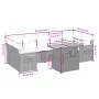 Set aus 8-teiligen Gartensofas und Kissen Kunstrattan schwarz von , Gartensets - Ref: Foro24-3273428, Preis: 600,81 €, Rabatt: %