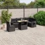 Set de comedor de jardín 7 pzas y cojines ratán sintético negro de , Conjuntos de jardín - Ref: Foro24-3271776, Precio: 511,4...
