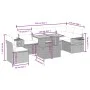 7-teiliges Garten-Esszimmerset und Kissen synthetisches Rattan schwarz von , Gartensets - Ref: Foro24-3271776, Preis: 511,47 ...