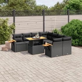 8-piece garden sofa set with black synthetic rattan cushions by , Garden sets - Ref: Foro24-3271678, Price: 626,43 €, Discoun...