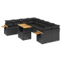 8-piece garden sofa set with black synthetic rattan cushions by , Garden sets - Ref: Foro24-3273442, Price: 622,12 €, Discoun...