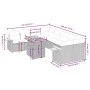 Set aus 8-teiligen Gartensofas und Kissen Kunstrattan schwarz von , Gartensets - Ref: Foro24-3273442, Preis: 633,46 €, Rabatt: %