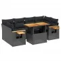 7-piece garden dining set and black synthetic rattan cushions by , Garden sets - Ref: Foro24-3273414, Price: 517,98 €, Discou...