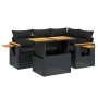 5-piece garden furniture set and black synthetic rattan cushions by , Garden sets - Ref: Foro24-3271734, Price: 380,28 €, Dis...