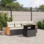 5-piece garden furniture set with black synthetic rattan cushions by , Garden sets - Ref: Foro24-3273835, Price: 327,35 €, Di...