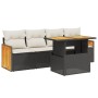 5-piece garden furniture set with black synthetic rattan cushions by , Garden sets - Ref: Foro24-3273835, Price: 327,35 €, Di...