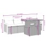 5-teiliges Gartenmöbel-Set und Kissen aus synthetischem Rattan schwarz von , Gartensets - Ref: Foro24-3273835, Preis: 321,93 ...