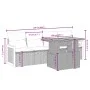 Set de muebles de jardín 5 pzas y cojines ratán sintético negro de , Conjuntos de jardín - Ref: Foro24-3273835, Precio: 332,7...