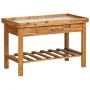 Gartentisch aus massivem Akazienholz mit Zinkplatte von vidaXL, Topfständer - Ref: Foro24-46561, Preis: 153,08 €, Rabatt: %