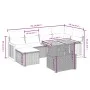 7-piece garden dining set with black synthetic rattan cushions by , Garden sets - Ref: Foro24-3274059, Price: 450,80 €, Disco...
