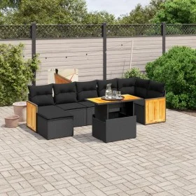 8-piece garden sofa set with black synthetic rattan cushions by , Garden sets - Ref: Foro24-3274065, Price: 530,57 €, Discoun...