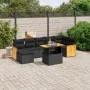 Set de sofás de jardín 8 piezas y cojines ratán sintético negro de , Conjuntos de jardín - Ref: Foro24-3274065, Precio: 530,3...