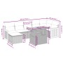Set aus 8-teiligen Gartensofas und Kissen Kunstrattan schwarz von , Gartensets - Ref: Foro24-3274065, Preis: 519,99 €, Rabatt: %
