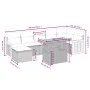 Set aus 8-teiligen Gartensofas und Kissen Kunstrattan schwarz von , Gartensets - Ref: Foro24-3274065, Preis: 529,47 €, Rabatt: %