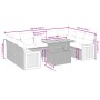 Gartensofa-Set 10-teilig mit schwarzen synthetischen Rattankissen von , Gartensets - Ref: Foro24-3274101, Preis: 593,09 €, Ra...