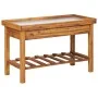 Gartentisch aus massivem Akazienholz mit Zinkplatte von vidaXL, Topfständer - Ref: Foro24-46561, Preis: 153,08 €, Rabatt: %