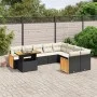 Set Gartensofas 10 Stück Kissen synthetisches Rattan schwarz von , Gartensets - Ref: Foro24-3274122, Preis: 622,71 €, Rabatt: %