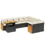 Set Gartensofas 10 Stück Kissen synthetisches Rattan schwarz von , Gartensets - Ref: Foro24-3274122, Preis: 622,71 €, Rabatt: %