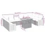 Set mit 11 Stück Gartensofas und Kissen synthetisches Rattan schwarz von , Gartensets - Ref: Foro24-3274129, Preis: 689,69 €,...