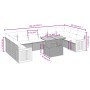 Set mit 11 Stück Gartensofas und Kissen synthetisches Rattan schwarz von , Gartensets - Ref: Foro24-3274129, Preis: 644,43 €,...