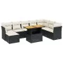Set aus 8-teiligen Gartensofas und Kissen Kunstrattan schwarz von , Gartensets - Ref: Foro24-3275513, Preis: 547,14 €, Rabatt: %
