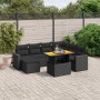 Set aus 8-teiligen Gartensofas und Kissen Kunstrattan schwarz von , Gartensets - Ref: Foro24-3275603, Preis: 536,36 €, Rabatt: %