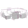 Set aus 8-teiligen Gartensofas und Kissen Kunstrattan schwarz von , Gartensets - Ref: Foro24-3275828, Preis: 531,08 €, Rabatt: %