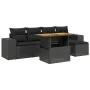 6-piece garden sofa set and black synthetic rattan cushions by , Garden sets - Ref: Foro24-3275918, Price: 447,40 €, Discount: %
