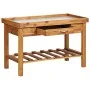 Gartentisch aus massivem Akazienholz mit Zinkplatte von vidaXL, Topfständer - Ref: Foro24-46561, Preis: 153,08 €, Rabatt: %