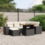 7-piece garden dining set with black synthetic rattan cushions by , Garden sets - Ref: Foro24-3275926, Price: 443,66 €, Disco...