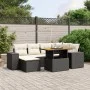 7-piece garden dining set with black synthetic rattan cushions by , Garden sets - Ref: Foro24-3275926, Price: 479,62 €, Disco...