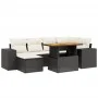 7-piece garden dining set with black synthetic rattan cushions by , Garden sets - Ref: Foro24-3275926, Price: 479,62 €, Disco...