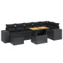 8-piece garden sofa set with black synthetic rattan cushions by , Garden sets - Ref: Foro24-3275932, Price: 575,42 €, Discoun...