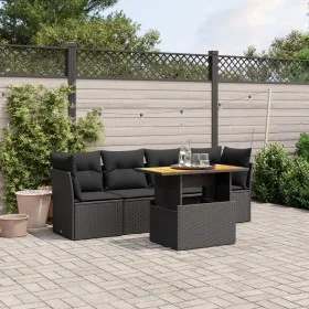 5-teiliges Gartenmöbel-Set und schwarze synthetische Rattankissen von , Gartensets - Ref: Foro24-3270663, Preis: 341,58 €, Ra...