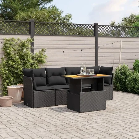 5-teiliges Gartenmöbel-Set und schwarze synthetische Rattankissen von , Gartensets - Ref: Foro24-3270663, Preis: 341,58 €, Ra...