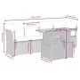 5-teiliges Gartenmöbel-Set und schwarze synthetische Rattankissen von , Gartensets - Ref: Foro24-3270663, Preis: 341,58 €, Ra...